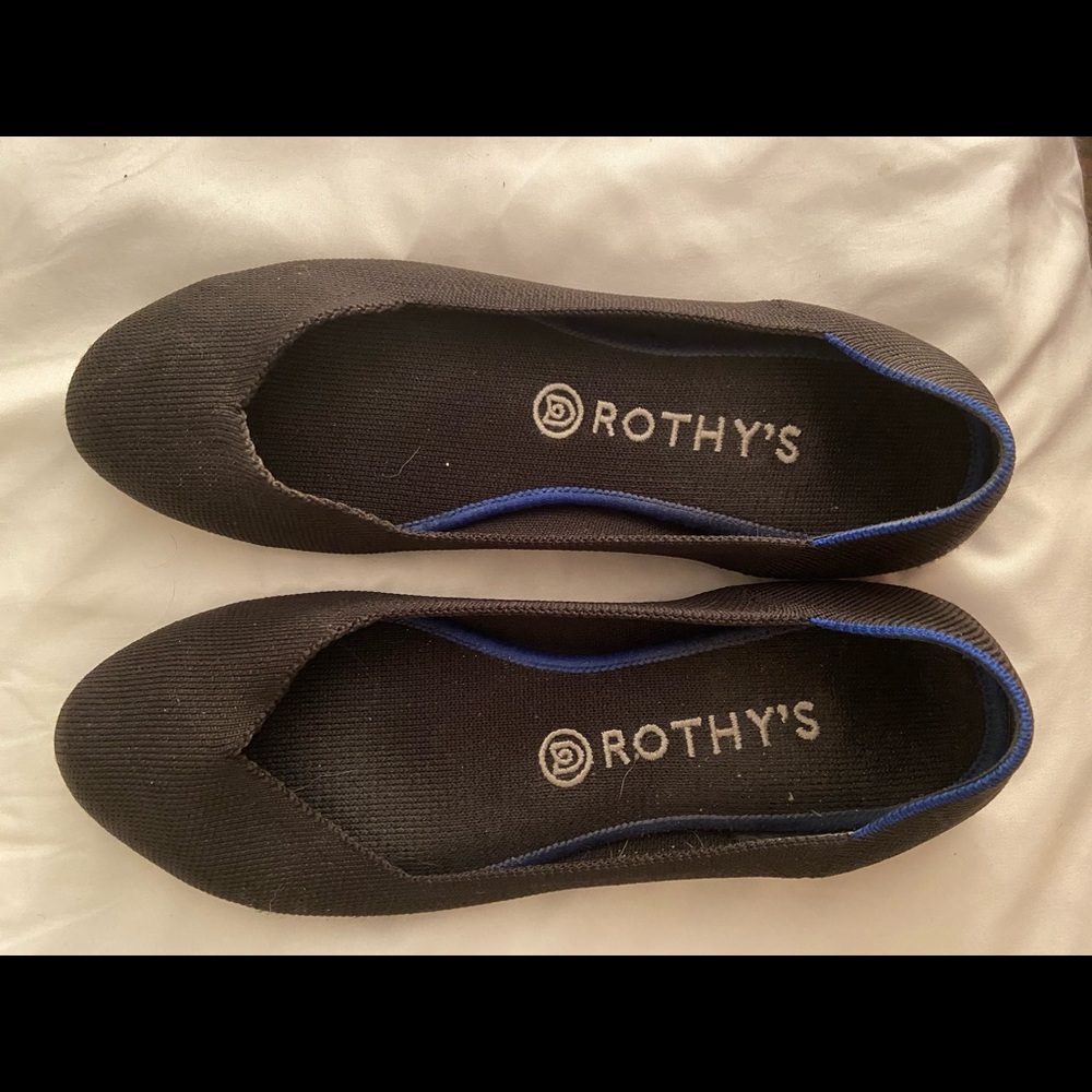 Rothys Black Flats Size 10